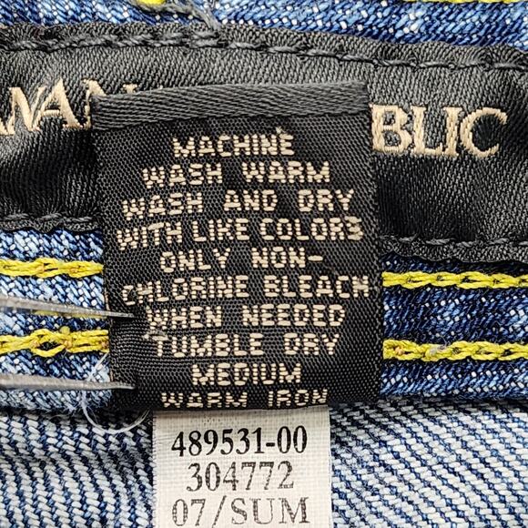 Vintage Y2K Banana Republic Jeans Womens 6 Blue Low Rise Crop Straight Stretch - Picture 7 of 13